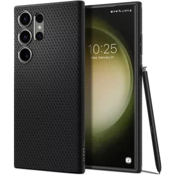   Spigen Samsung Galaxy S23 Ultra Liquid Air Series TPU tok matt, fekete