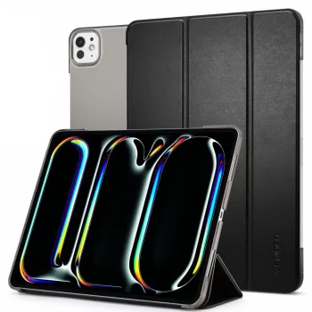   Spigen Smart Fold iPad Pro 5 11" (2024) oldalra nyitható okos tok, érintőceruza tartóval, fekete