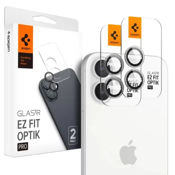   SPIGEN OPTIK PRO GLAS.TR ”EZ FIT” CAMERA PROTECTOR 2-PACK IPHONE 16 / 16 PLUS CRYSTAL CLEAR