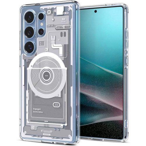 SPIGEN case ULTRA HYBRID MAG compatible with MAGSAFE SAMSUNG GALAXY S25 Ultra zero one tok, fehér