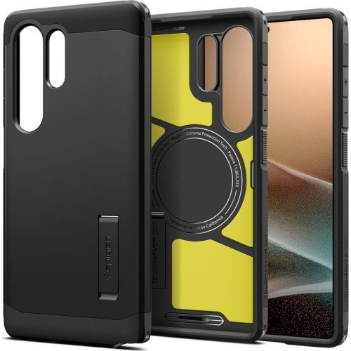 SPIGEN case TOUGH ARMOR MagSafe Samsung Galaxy S25 Ultra tok, fekete