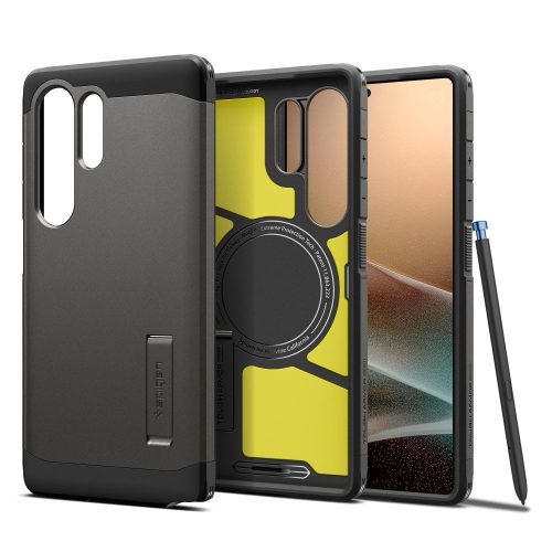 SPIGEN case TOUGH ARMOR MagSafe Samsung Galaxy S25 Ultra tok, sötétszürke