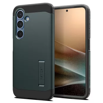   Spigen Tough Armor MagSafe Case Samsung Galaxy S25 Plus Plus Abyss tok, zöld