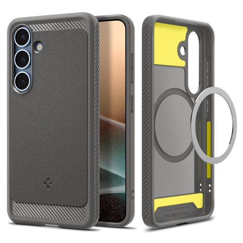 SPIGEN RUGGED ARMOR MAG MAGSAFE SAMSUNG GALAXY S25 MARBLE tok, szürke