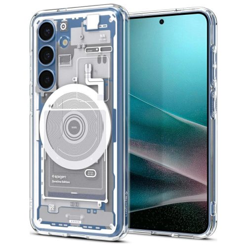 Spigen Ultra Hybrid Mag MagSafe Case Samsung Galaxy S25 Zero One tok, fehér