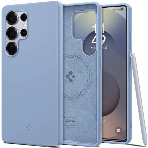 Spigen Silicone Fit Mag Case Samsung Galaxy S25 Ultra tok, kék