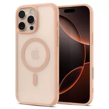   SPIGEN ULTRA HYBRID ”T” MAG MAGSAFE IPHONE 16 PRO FROST tok, rózsaszín titánium