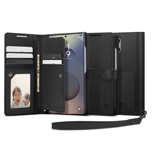 SPIGEN WALLET Samsung GALAXY S25 ULTRA tok, fekete