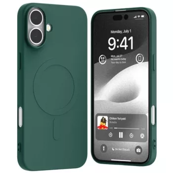   Mercury MagSafe Semi-Silicone iPhone 16 Plus 6,7" tok, zöld