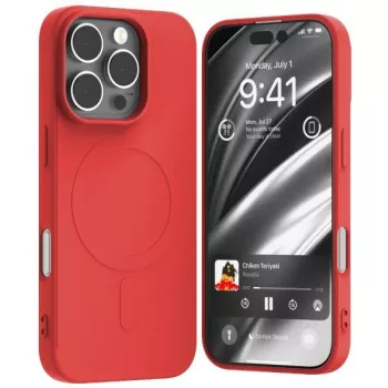   Mercury MagSafe Semi-Silicone iPhone 16 Pro 6,3" tok, piros