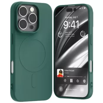   Mercury MagSafe Semi-Silicone iPhone 16 Pro 6,3" tok, zöld