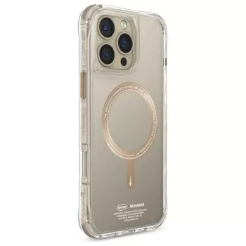   Saido iPhone 16 Pro 6.3", Magnetic Charging MagSafe tok, bézs-arany