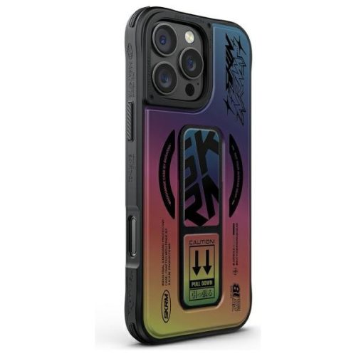 Kira Kobai iPhone 16 Pro, Max 6.9" Magnetic Charging Grip Stand hologram tok, színes