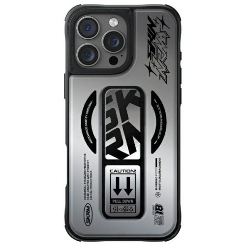Kira Kobai iPhone 16 Pro, Max 6.9" Magnetic Charging Grip Stand chrome tok, ezüst
