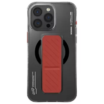   Axon iPhone 16 Pro 6.3", Magnetic Charging + Grip Stand tok, fekete