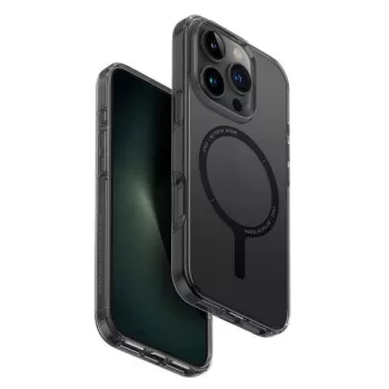   Uniq Clario case iPhone 16 Pro 6.3" Magclick Charging tok, átlátszó-szürke