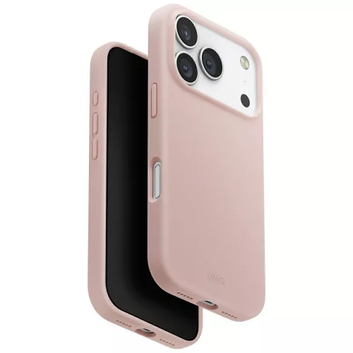 UNIQ Lino Case iPhone 17 Pro Magclick Charging tok, rózsaszín