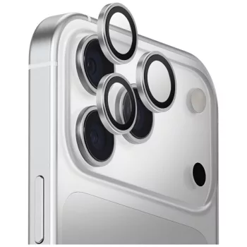   Uniq Optix Aluminum Camera Lens Protector iPhone 17 Pro / iPhone 17 Pro Max with Applicator - kameravédő, ezüst