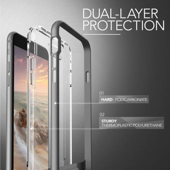 VRS Design (VERUS) iPhone 7 Plus Crystal Bumper hátlap, tok, acélezüst