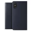 VRS Design (VERUS) iPhone Xs Max Genuine Leather Diary oldalra nyíló tok, sötétkék