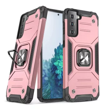   Wozinsky Armor Ring Samsung Galaxy S22 Plus ütésálló hátlap, tok, rózsaszín