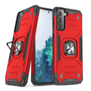   Wozinsky Armor Ring Samsung Galaxy S22 Plus ütésálló hátlap, tok, piros
