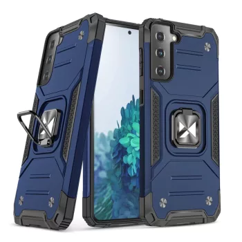   Wozinsky Armor Ring Samsung Galaxy S22 Plus ütésálló hátlap, tok, kék