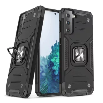   Wozinsky Armor Ring Samsung Galaxy S22 Plus, ütésálló hátlap, tok, fekete