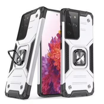   Wozinsky Armor Ring Samsung Galaxy S22 Ultra, ütésálló hátlap, tok, kék