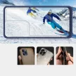 Clear 3in1 Case Samsung Galaxy S22 Ultra ütésálló hátlap, tok, átlátszó-kék