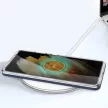 Clear 3in1 Case Samsung Galaxy S22 Ultra ütésálló hátlap, tok, átlátszó-kék