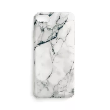   Wozinsky Marble cover Samsung Galaxy S22 Ultra márvány mintás hátlap, tok, fehér