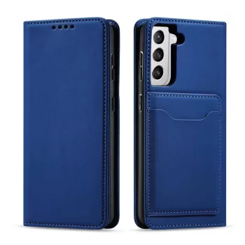   Magnet Case Samsung Galaxy S22 Plus oldalra nyíló tok, kék