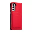 Magnet Case Samsung Galaxy S22 Plus oldalra nyíló tok, piros