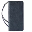 Magnet Strap Case iPhone 14 Pro Max Flip Wallet Mini Lanyard Stand tok, kék