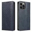 Magnet Strap Case iPhone 14 Pro Max Flip Wallet Mini Lanyard Stand tok, kék
