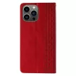 Magnet Strap Case iPhone 14 Pro Max Flip Wallet Mini Lanyard Stand tok, piros