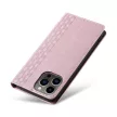 Magnet Strap Case iPhone 14 Pro Max Flip Wallet Mini Lanyard Stand tok, rózsaszín