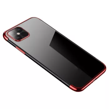   Clear Color Case Samsung Galaxy S22 Plus szilikon hátlap, tok, átlátszó-piros