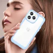 Outer Space Case iPhone 14 Pro hard cover with a gel frame tok, kék