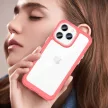 Outer Space Case iPhone 14 Pro hard cover with a gel frame tok, piros