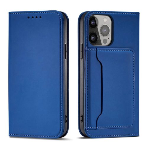 Magnet Case Samsung Galaxy S23 Ultra oldalra nyíló tok, kék
