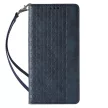 Magnet Strap oldalra nyíló tok Samsung Galaxy S23 Plus Flip Wallet Mini Lanyard Stand, kék