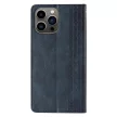 Magnet Strap oldalra nyíló tok Samsung Galaxy S23 Plus Flip Wallet Mini Lanyard Stand, kék
