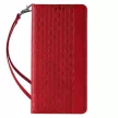 Magnet Strap oldalra nyíló tok Samsung Galaxy S23 Plus Flip Wallet Mini Lanyard Stand, piros