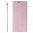 Magnet Strap oldalra nyíló tok Samsung Galaxy S23 Plus Flip Wallet Mini Lanyard Stand, rózsaszín