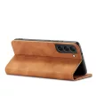 Magnet Fancy Case Samsung Galaxy S23 Plus oldalra nyíló tok, barna