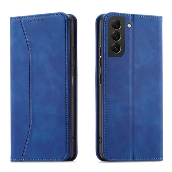   Magnet Fancy Case Samsung Galaxy S23 Ultra oldalra nyíló tok, kék