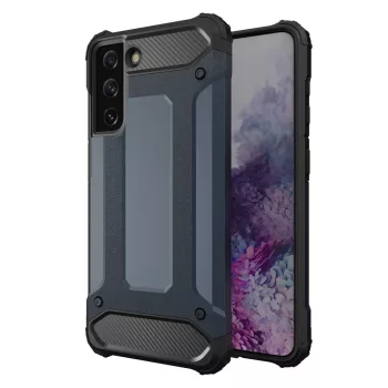   Hybrid Armor Tough Rugged Samsung Galaxy S23 Ultra ütésálló hátlap, tok, kék