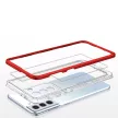 Clear 3in1 Case Samsung Galaxy S23 ütésálló hátlap, tok, átlátszó-piros